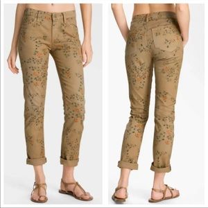 NWT Citizens of Humanity Mandy Jeans High Waist Retro Slim Roll Up Floral